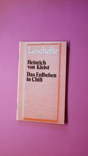 gebrauchtes Buch – Kleist, Heinrich von – DAS ERDBEBEN IN CHILI.