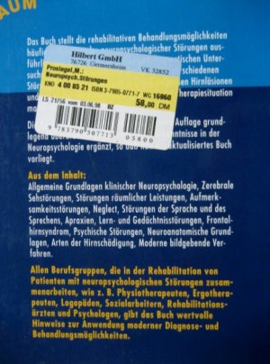 gebrauchtes Buch – Mario Prosiegel – Neuropsychologische Störungen und ihre Rehabilitation - Hirnläsionen - Syndrome - Diagnostik - Therapie