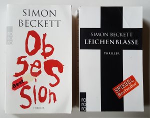 gebrauchtes Buch – Simon Beckett – 2 Bücher / 2 Romane von Simon Beckett : Leichenblässe + Obsession * Thriller / Psychothriller * Konvolut