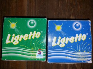 gebrauchtes Spiel – Ligretto grün und blau, ca.Jahr 2000 ~gut erhalten