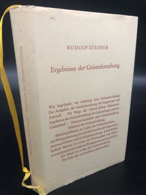 Ergebnisse der Geistesforschung. Vierzehn öffentliche Vorträge gehalten zwischen dem 31. Oktober 1912 und dem 10. April 1913 im Architektenhaus zu Berlin […]