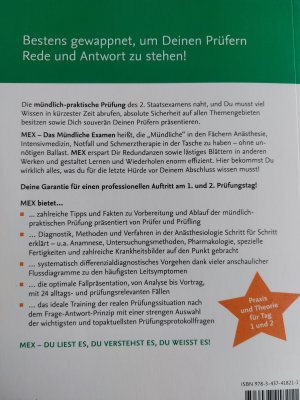 Das Mündliche EXamen - Anästhesie, Intensivmedizin, Notfallmedizin, Schmerztherapie