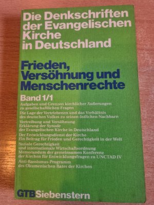 Band 1., Frieden, Versöhnung und Menschenrechte