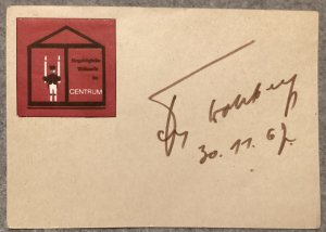 antiquarisches Buch – DDR HO CENTRUM Postkarte 1967: mit Original Autogramm des Sängers FRED FROHBERG