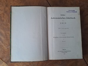 antiquarisches Buch – Berliner Astronomisches Jahrbuch 1919 - 1926 - 8 Jahrgänge