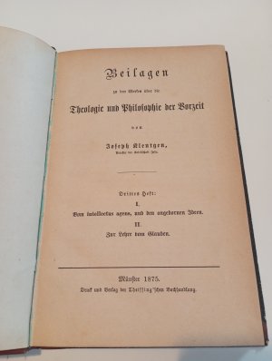 Theologie und Philosophie der Vorzeit