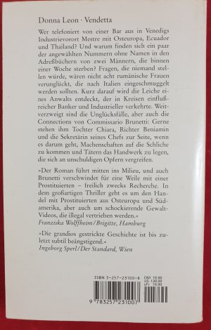 gebrauchtes Buch – Donna Leon – Vendetta - Roman