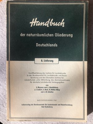 Handbuch der naturräumlichen Gliederung Deutschlands. 8. Lieferung