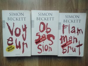 gebrauchtes Buch – Simon Beckett – Obsession / Voyeur / Flammenbrut (3 Romane)