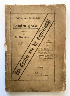 Das Capital und die Capitalmacht. Grundsätze und Thatsachen zum Verständniss der socialen Frage.