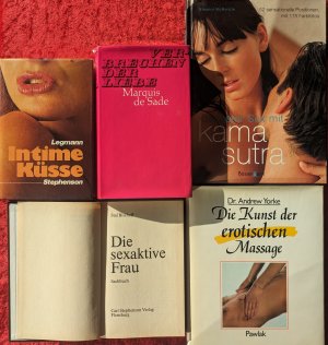 5 Erotik-Titel aus den 80er Jahren: Intime Küsse / Die sexaktive Frau / Verbrechen der Liebe u.a.