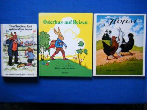 gebrauchtes Buch – Frida Schanz / Adolf Holst / – Vom Häslein, das goldene Eier legte / Osterhas auf Reisen / Hopsi. 3 Bücher