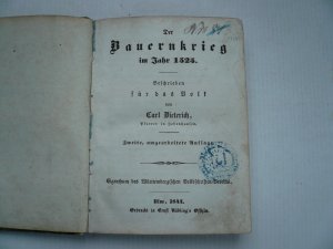 Jebenhausen/Göppingen-Bauernkrieg-Carl Dieterich- Der Bauernkrieg im Jahr 1525, Ulm 1844 -geschrieben für das Volk von Carl Dieterich, Pfarrer in Jebenhausen […]