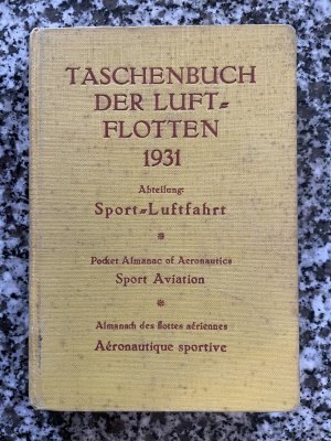 Taschenbuch der Luftflotten 1931. Abteilung Sport-Luftfahrt.