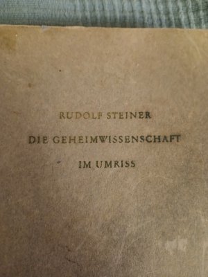 antiquarisches Buch – Rudolf Steiner – Die Geheimwissenschaft im Umriß