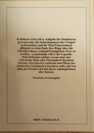 gebrauchtes Buch – Maia Beltrame – Siamkatze