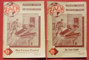 Zack - Spannende Kriminal- und Abenteuer-Stories. Verlag Kayser / Rohr / Schäfer 1949-1951. Seltene, kleine Romanhefte-Sammlung von 17 Einzelheften (Originalhefte […]