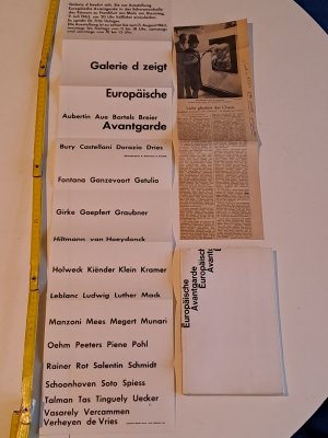 Galerie d zeigt Europäische Avantgarde: Ausstellung in de Schwanenhalle des Römers zu Frankfurt am Main vom 9. Juli bis zum 11. August 1963 + Kleinplakat […]