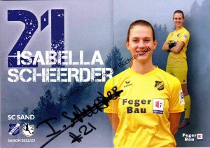 gebrauchtes Buch – Isabella Scheerder – Original Autogramm Isabella Scheerder SC Sand /// Autograph signiert signed signee Saison 22 / 23