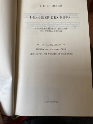 gebrauchtes Buch – Tolkien, John R – Der Herr der Ringe