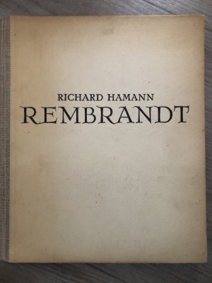 antiquarisches Buch – Richard Hamann – Rembrandt