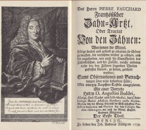 Französischer Zahn-Arzt oder Tractat von den Zähnen  --  Reprint von  1733  -  2  Bücher im Schuber