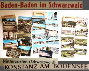 3x Leporello Nr.2 Konstanz Baden-Baden Hinterzarten (alte leporellos faltfoto alben ansichtskarten postkarten AK)