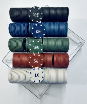 240 ROULETTE CHIPS - in 5 Farben