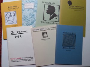 7x Friedenauer Presse.: Hamlet und Don Quijote + Wie ich lesen lernte + Briefe aus Woronesch + Briefe aus Petersburg + Der leere Stuhl + Aftalion, Alexandre […]