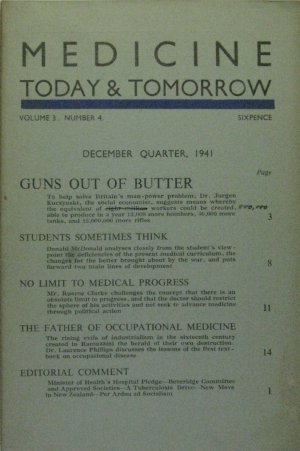 antiquarisches Buch – Jürgen Kuczynski – Guns out of Butter. [in: Medicine today & tomorrow. Volume 3, Number 4 December 1944 S. 3 - 7].