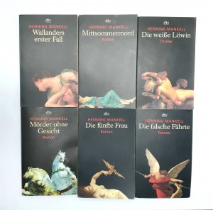 6 X Henning Mankell - Wallanders erster Fall + Die fünfte Frau + Mörder ohne Gesicht + Die weiße Löwin + Mittsommermord + Die falsche Fährte