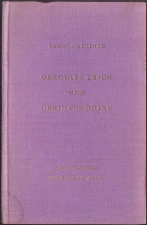 Okkultes Lesen und okkultes Hören