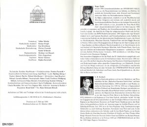 gebrauchtes Buch – Opernhaus Halle – Programmheft Opernhaus Halle: LA BOHÈME, Premiere am 5. Februar 1999