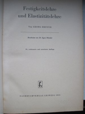 Festigkeitslehre und Elastizitätslehre