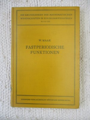 antiquarisches Buch – Maak , Wilhelm – Festperiodische Funktionen