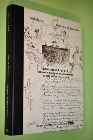 gebrauchtes Buch – SOTHEBY`S – Bibliothèque R. et B. L. XIXe Siècle (1840-1898). Éditions Originales - Revues - Lettres et Manuscrits Autographes. Mardi 9 octobre 2018