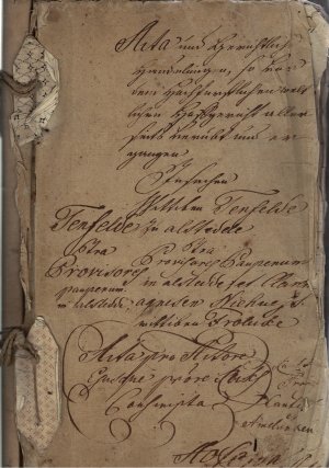 Handschrift - Gerichtsakten -Gerichtsprotokolle - Münster Paderborn. - ca. um 1754 -