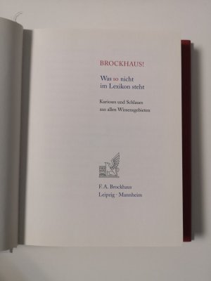 gebrauchtes Buch – Gabrielle Gassen – Brockhaus!   ---   Was so nicht im Lexikon steht