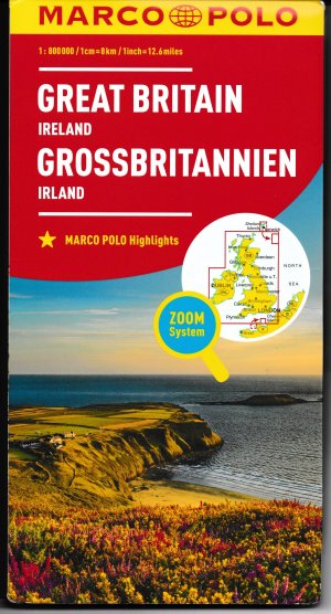 MARCO POLO Länderkarte Großbritannien, Irland |Ausgabe 2023 | guter Zustand | leichte Gebrauchsspuren |