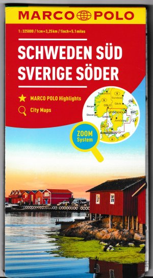 MARCO POLO Länderkarte Schweden Süd |Ausgabe 2024 | guter Zustand | leichte Gebrauchsspuren |