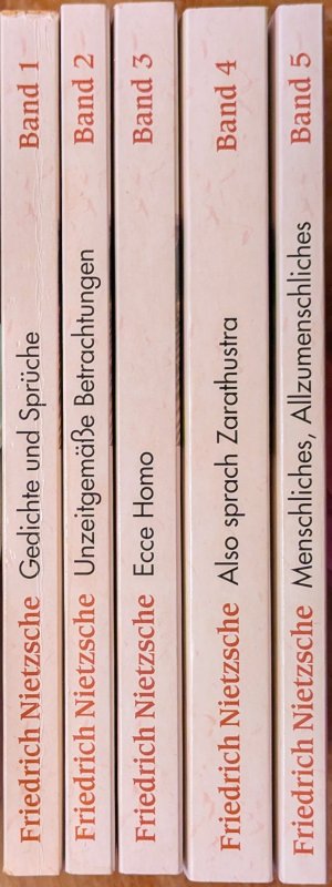 gebrauchtes Buch – Friedrich Nietzsche – Friedrich Nietzsche - Sämtliche Werke (Band 1- Band 5 der 6-bändigen Ausgabe)