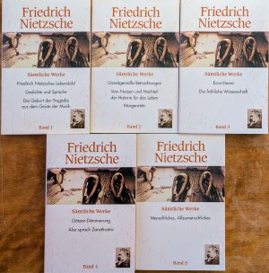 gebrauchtes Buch – Friedrich Nietzsche – Friedrich Nietzsche - Sämtliche Werke (Band 1- Band 5 der 6-bändigen Ausgabe)