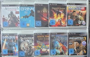 gebrauchtes Spiel – 10 PS3-Spiele (z.B. Brink, Diablo, South Park) siehe Beschreibung