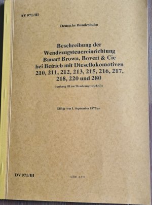 Beschreibung der Wendesteuereinrichtung Bauart Brown ..