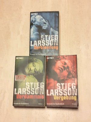 gebrauchtes Buch – Stieg Larsson – 3 X Millennium Trilogie - Verdammnis + Verblendung + Vergebung