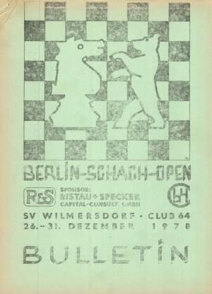 Bulletin 1. Berlin-Schach-Open 1978