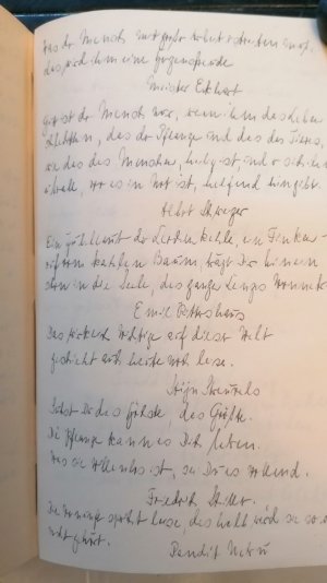 Zitatensammlung, handschriftlich, Unikat]