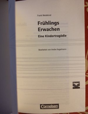 gebrauchtes Buch – Frank Wedekind – Frühlingserwachen