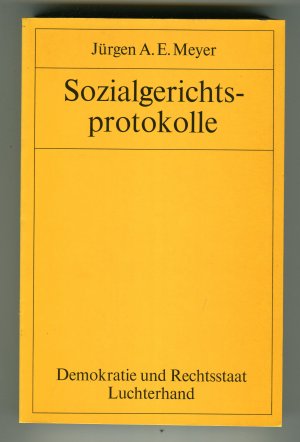 Sozialgerichtsprotokolle - ERSTAUSGABE