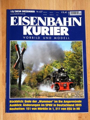 Eisenbahn-Kurier - Vorbild und Modell - Ausgabe 12 2024 Dezember - Nr. 627 - Ende der "Wummen" im Bw Angermünde - Ausblick: Änderungen im SPNV in Deutschland 2025 - Neuheiten: 151 von Märklin in 1, 211 von ESU in H0